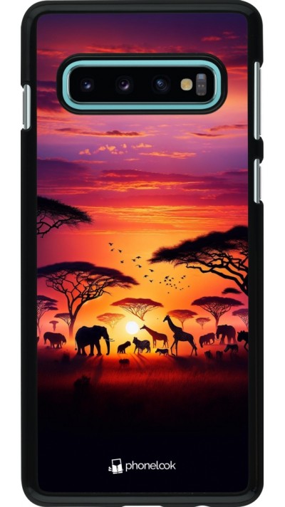 Coque Samsung Galaxy S10 - Safari sunset wildlife