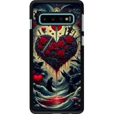 Coque Samsung Galaxy S10 - Dark Love Coeur Sang