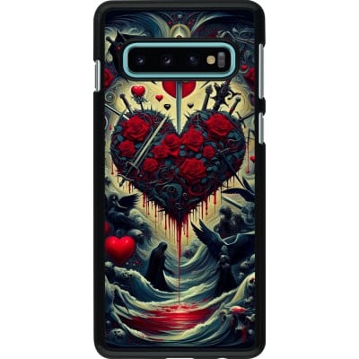 Coque Samsung Galaxy S10 - Dark Love Coeur Sang