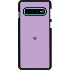 Coque Samsung Galaxy S10 - Valentine 2023 purpule single heart