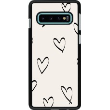 Coque Samsung Galaxy S10 - Valentine 2023 minimalist hearts