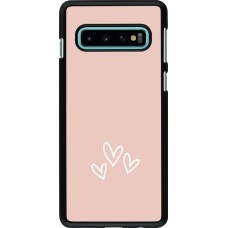 Coque Samsung Galaxy S10 - Valentine 2023 three minimalist hearts