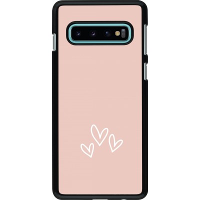 Coque Samsung Galaxy S10 - Valentine 2023 three minimalist hearts