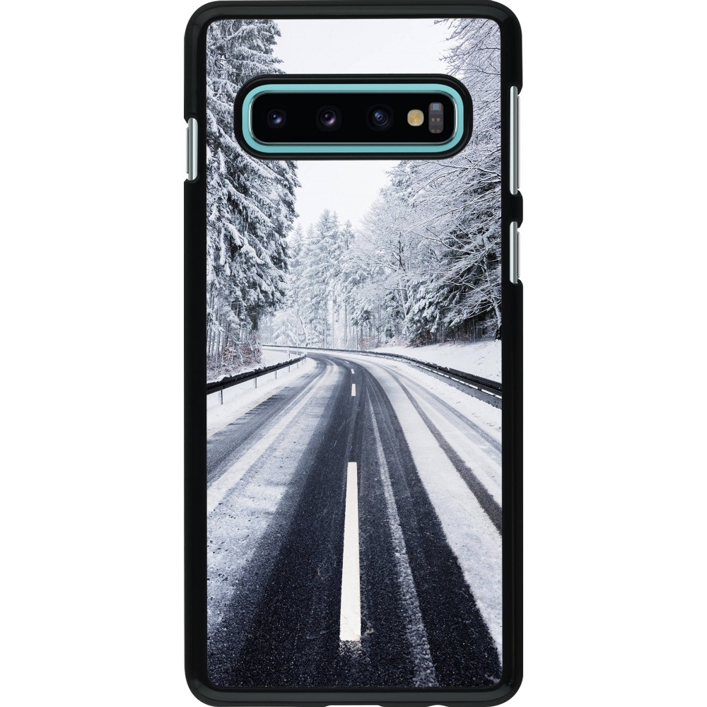 Coque Samsung Galaxy S10 - Winter 22 Snowy Road