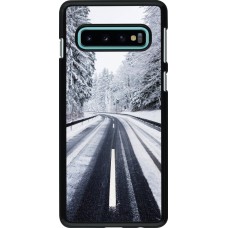 Coque Samsung Galaxy S10 - Winter 22 Snowy Road