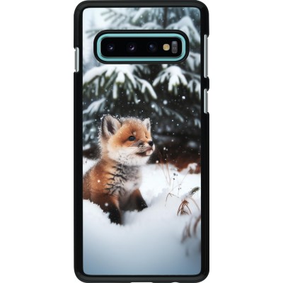 Coque Samsung Galaxy S10 - Noël 2023 Renardeau sapin