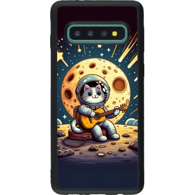 Coque Samsung Galaxy S10 - Silicone rigide noir AstroCat RockLune