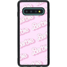 Coque Samsung Galaxy S10 - Silicone rigide noir Barbie light pink pattern