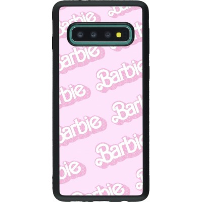 Coque Samsung Galaxy S10 - Silicone rigide noir Barbie light pink pattern