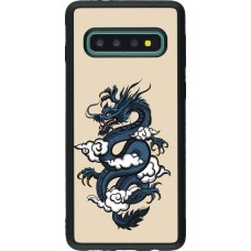 Coque Samsung Galaxy S10 - Silicone rigide noir Blue Dragon Tattoo