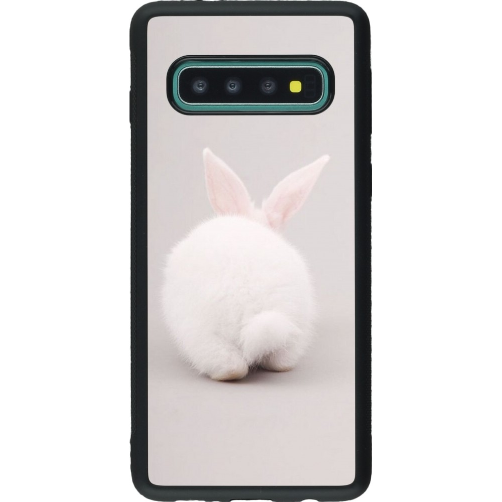 Coque Samsung Galaxy S10 - Silicone rigide noir Easter 2024 bunny butt