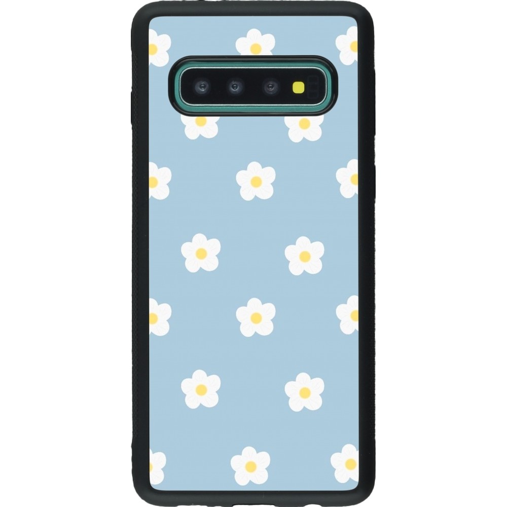 Coque Samsung Galaxy S10 - Silicone rigide noir Easter 2024 daisy flower