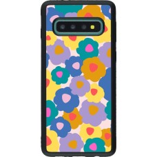 Coque Samsung Galaxy S10 - Silicone rigide noir Easter 2024 flower power