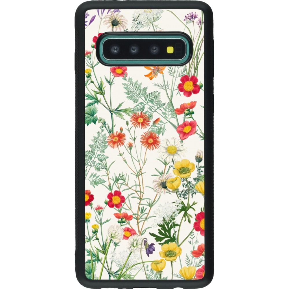 Coque Samsung Galaxy S10 - Silicone rigide noir Flora Botanical Wildlife