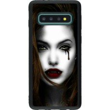 Coque Samsung Galaxy S10 - Silicone rigide noir Halloween 2023 gothic vampire