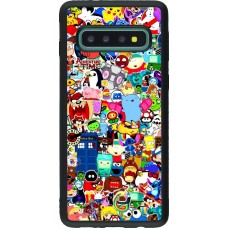 Coque Samsung Galaxy S10 - Silicone rigide noir Mixed cartoons