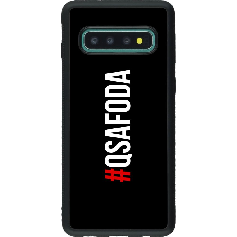 Coque Samsung Galaxy S10 - Silicone rigide noir Qsafoda 1