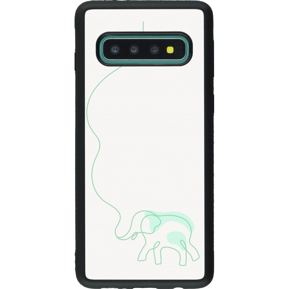 Coque Samsung Galaxy S10 - Silicone rigide noir Spring 23 baby elephant