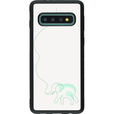 Coque Samsung Galaxy S10 - Silicone rigide noir Spring 23 baby elephant