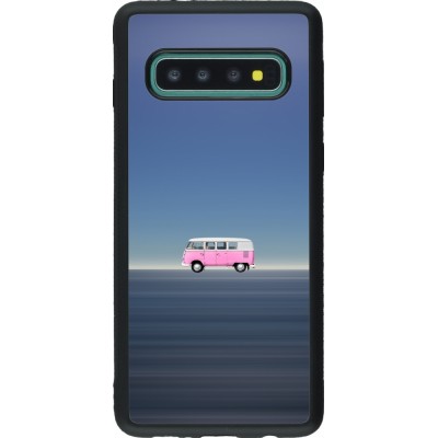 Coque Samsung Galaxy S10 - Silicone rigide noir Spring 23 pink bus