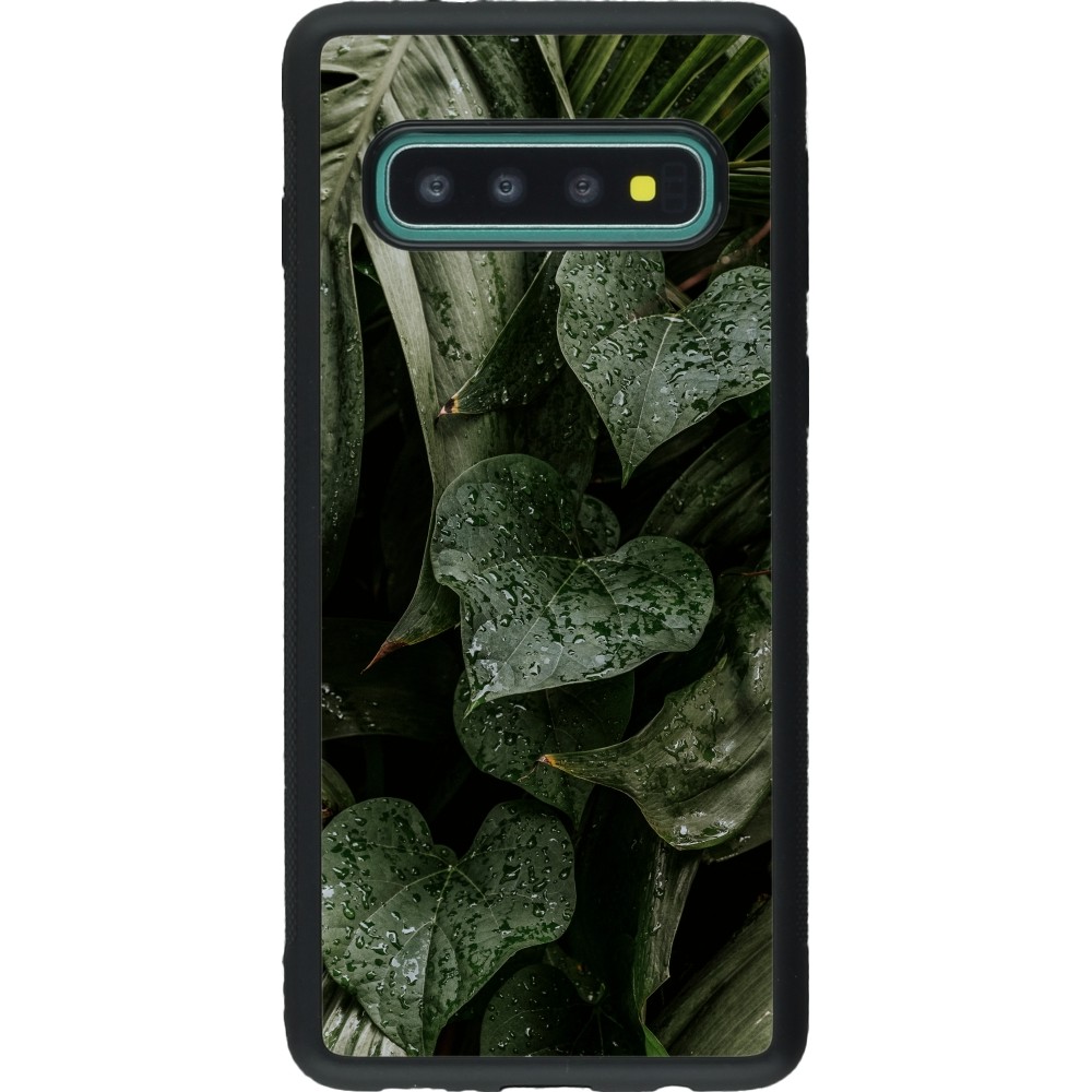 Coque Samsung Galaxy S10 - Silicone rigide noir Spring 23 fresh plants