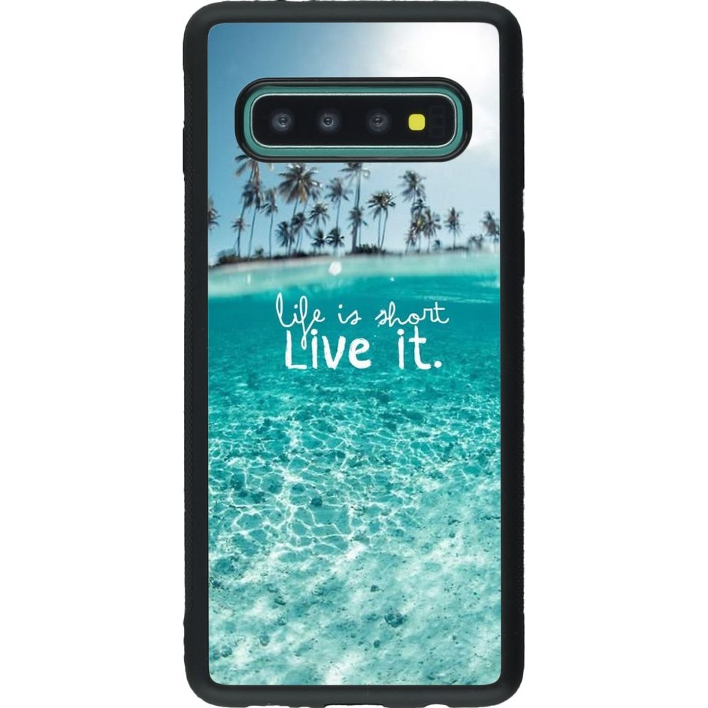 Coque Samsung Galaxy S10 - Silicone rigide noir Summer 18 24