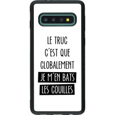 Coque Samsung Galaxy S10 - Silicone rigide noir Le truc globalement bats les couilles