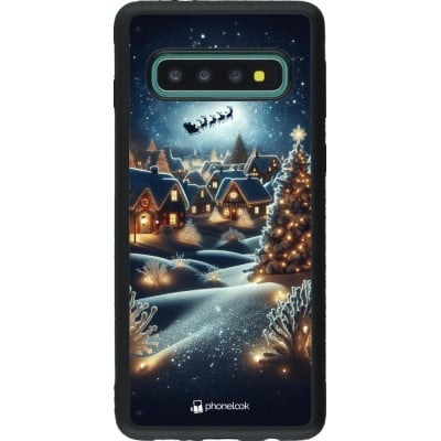 Coque Samsung Galaxy S10 - Silicone rigide noir Noël 2023 Christmas is Coming