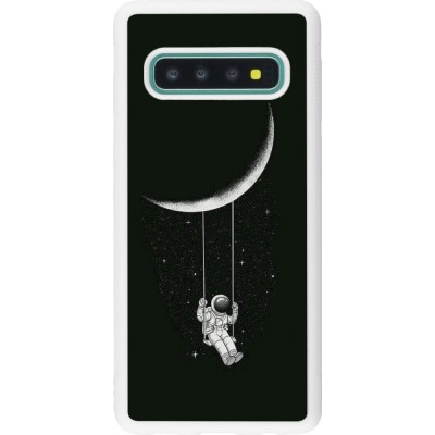 Coque Samsung Galaxy S10 - Silicone rigide blanc Astro balançoire