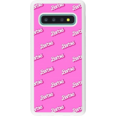 Coque Samsung Galaxy S10 - Silicone rigide blanc Barbie Pattern