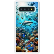 Coque Samsung Galaxy S10 - Silicone rigide blanc Bora Bora Mer et Merveilles