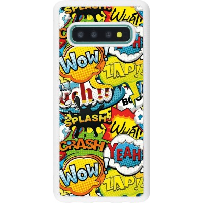 Coque Samsung Galaxy S10 - Silicone rigide blanc Cartoons slogans