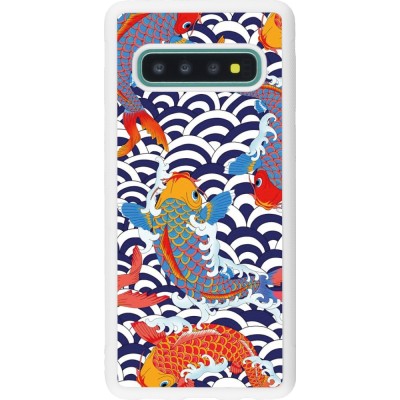 Coque Samsung Galaxy S10 - Silicone rigide blanc Easter 2023 japanese fish