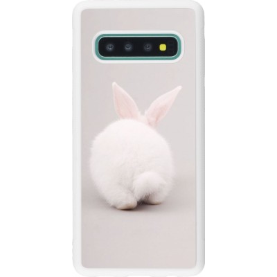 Coque Samsung Galaxy S10 - Silicone rigide blanc Easter 2024 bunny butt