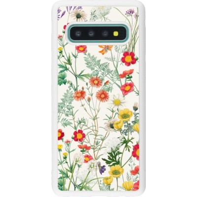 Coque Samsung Galaxy S10 - Silicone rigide blanc Flora Botanical Wildlife