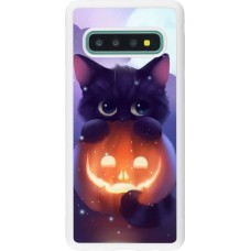 Coque Samsung Galaxy S10 - Silicone rigide blanc Halloween 17 15