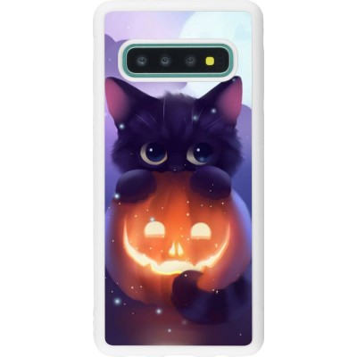 Coque Samsung Galaxy S10 - Silicone rigide blanc Halloween 17 15