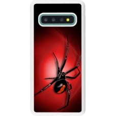 Coque Samsung Galaxy S10 - Silicone rigide blanc Halloween 2023 spider black widow