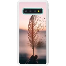 Coque Samsung Galaxy S10 - Silicone rigide blanc Hello September 11 19