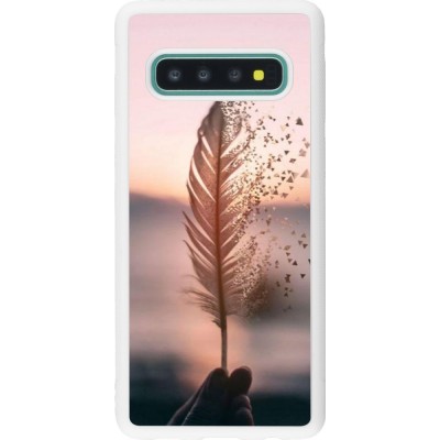 Coque Samsung Galaxy S10 - Silicone rigide blanc Hello September 11 19