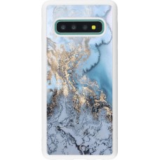 Coque Samsung Galaxy S10 - Silicone rigide blanc Marble 04