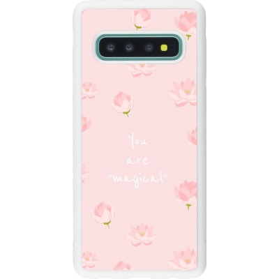 Coque Samsung Galaxy S10 - Silicone rigide blanc Mom 2023 your are magical