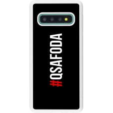 Coque Samsung Galaxy S10 - Silicone rigide blanc Qsafoda 1