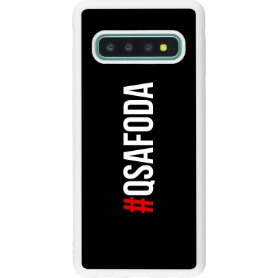 Coque Samsung Galaxy S10 - Silicone rigide blanc Qsafoda 1