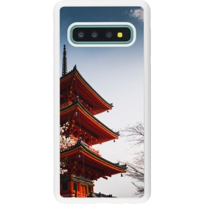 Coque Samsung Galaxy S10 - Silicone rigide blanc Spring 23 Japan