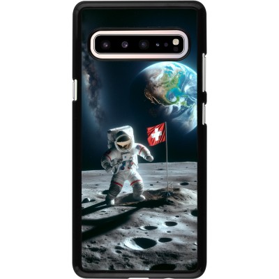 Coque Samsung Galaxy S10 5G - Astro Suisse sur lune