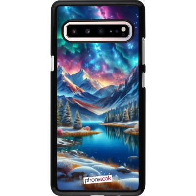 Coque Samsung Galaxy S10 5G - Fantasy Mountain Lake Sky Stars