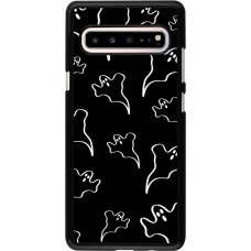 Coque Samsung Galaxy S10 5G - Halloween 2024 black and white ghosts