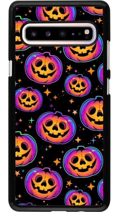 Coque Samsung Galaxy S10 5G - Halloween 2024 rainbow pumpkins