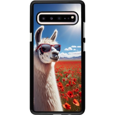 Coque Samsung Galaxy S10 5G - Lama Chic en Coquelicot